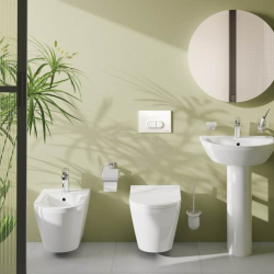 Pack WC bâti Villeroy & Boch + WC sans bride abattant Softclose Vitra + set d'habillage + plaque chrome (VCNINTEGRARS2SBCH)
