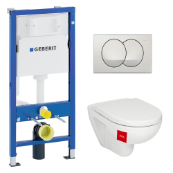 Geberit Pack WC Geberit duofix UP100 + Cuvette Jika (groupe Roca-Laufen) + Plaque de commande