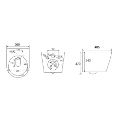  ViConnect Pro S Pack WC bâti Villeroy & Boch + WC sans bride Swiss Aqua Technologies + abattant + plaque (VCNINFI2CHDE)