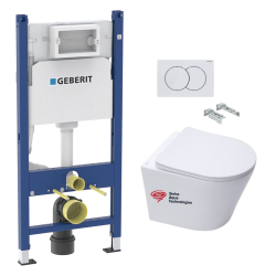 Geberit Pack WC Bati-support Geberit + WC Swiss Aqua Technologies Infinitio sans bride