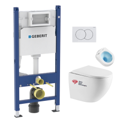 Pack WC Rapid SL + cuvette sans bride SAT, fixations cachées + plaque Skate chrome (RapidSL-SATrimless)