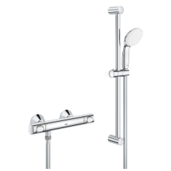 Grohtherm 500 set de douche pour basse pression avec mitigeur thermostatique 1/2", chrome (G34806000)