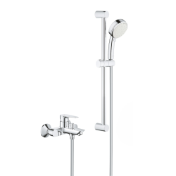 New Tempesta Cosmopolitan 100 ensemble de douche 2 jets + mitigeur monocommande bain/douche, chrome (23914001-26076002)