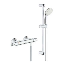 Grohtherm 1000 set de douche 2 jets avec mitigeur de douche thermostatique 1/2", chrome (G34820004)