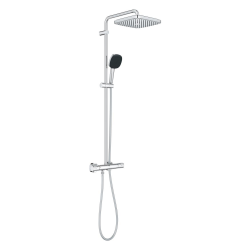 Vitalio Comfort 250 Colonne de douche avec mitigeur thermostatique + Douche de tête + Douchette 2 jets, chrome (26696002)