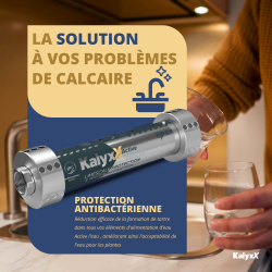 Réducteur de tartre, traitement de l'eau IPS KalyxX, amélioration de l'eau - efficacité confirmée de 90% - G3/4 (IPSKXAG34)