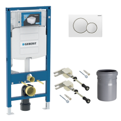 Pack Duofix 320 + Plaque de commande Sigma01, Blanc (GebSigma01-1)