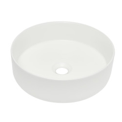 Mood vasque à poser ronde 36x36 cm sans trou de robinetterie ni trop-plein, blanc (SATM3636MW)