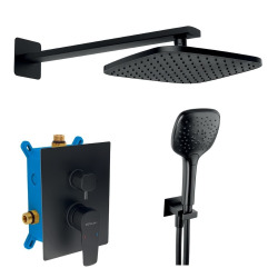 Metalia 58 ensemble de douche avec corps d'encastrement, noir (SADA58051R.5)