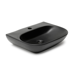 Lavabo SAT Brevis 50x38,5 cm sans trop-plein, noir mat (SATBRE5038RBKM)
