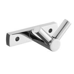 Crochet double pour salle de bains, chromé (HACEKVCR)