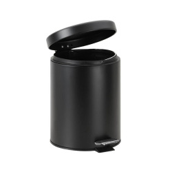 Poubelle 5L avec ouverture au pied, noir mat (104315010)