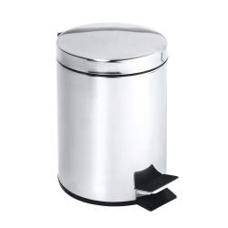 Poubelle 3L avec ouverture au pied, chrome brillant (104315022A)