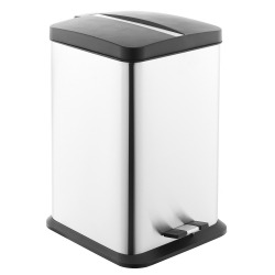 Poubelle à poser 20 l acier inoxydable, noir mat (KOS20PLCTVER)