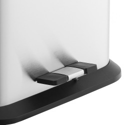 Poubelle à poser 20 l acier inoxydable, noir mat (KOS20PLCTVER)