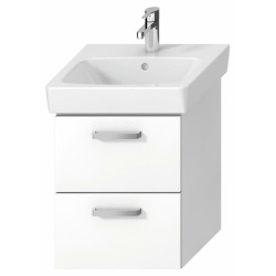 Meuble de salle de bain sous lavabo Jika Lyra Plus Viva 44x40,1x55 cm blanc H40J3824023001