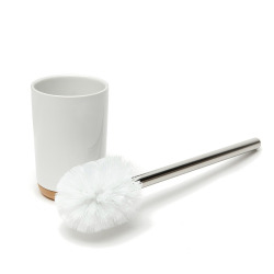 Ella Brosse WC , bois/blanc (SATDELLA37BI)