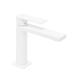 B-Way mitigeur de lavabo sur pied à levier, sans vidage, blanc mat (SATBSBW271B)