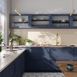 Timeless 68x45x21 cm évier encastrable en inox 304 + mitigeur inox avec douchette extractible, or brossé (TMLKST-6845BG-M2)