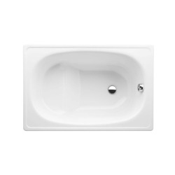 Riga Baignoire assise gain de place 105x70x37.5 en acier émaillé, Blanc (H2340000000001)