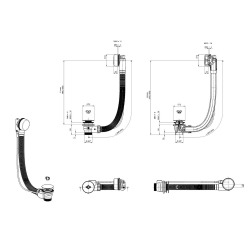 Automatisme de vidage 60 cm SAT Project, noir mat (SATAVAPRO8)