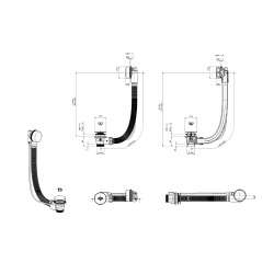Automatisme de vidage 80 cm SAT Project, chrome (SATAVA80PRO1)