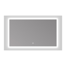 Swiss Aqua Technologies Feel 60x100 cm miroir suspendu rectangulaire avec éclairage LED 3 couleurs et capteur, blanc (SATZFEELOBLED60100)