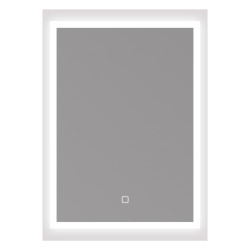 Feel 50x70 cm miroir suspendu rectangulaire avec éclairage LED 3 couleurs et capteur, blanc (SATZFEELOBLED5070)