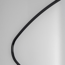 51x80 cm Purity miroir suspendu asymétrique, cadre en aluminium, noir (SATZPURAS5180CE)