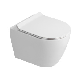 WC suspendu sans bride Tornado Quiet et fixations invisibles + abattant frein de chute (CEPX010RTORP)