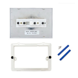 Plaque de commande double touche en plastique, chrome brillant (A890220201)