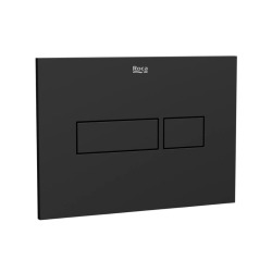Plaque de commande double touche en plastique, noir mat (A890220206)