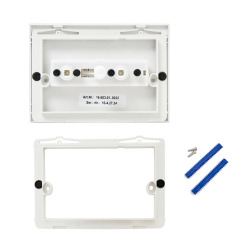 Plaque de commande double touche en plastique, blanc (A890222200)