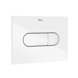 Plaque de commande double touche en plastique, blanc (A890222200)