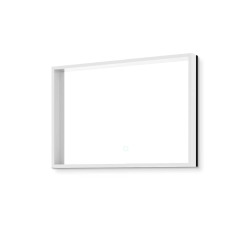 Vision 80x60 cm miroir rectangulaire avec éclairage LED 3 couleurs et capteur, transparent (SATZVIOBLED6080)