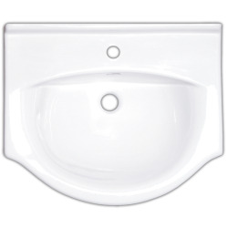 Lavabo Naturel Pro 66x51 cm, trou pour mélangeur au milieu (HA5665)