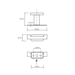 Niki crochet double de salle de bain en acier inoxydable, chrome (153106032)