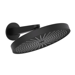 Douche de tête mural 1 jet avec bras de douche, diamètre 30 cm, noir mat (SATBSHS81SETC)