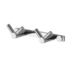 Crochet double pour salle de bain, chrome (DVOJHACEKVCR)