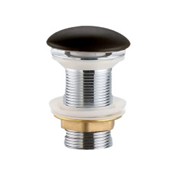 PixL bonde à écoulement libre 5/4 " sans trop-plein pour lavabos et vasques, noir mat (CEPXPLUGBKM)