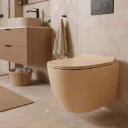 WC suspendu sans bride Tornado Quiet et fixations invisibles + abattant frein de chute (CEPX010RTORP)