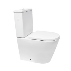 Project Combi WC à poser sans bride en céramique avec abattant SoftClose, blanc (SATPRO31)