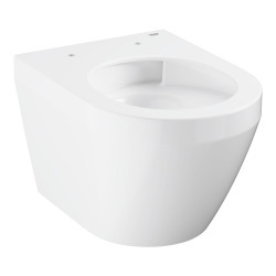 Euro Ceramic cuvette WC suspendu compact sans bride en céramique avec fixations invisibles, blanc (102486SH00)