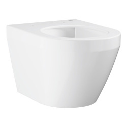 Euro Ceramic cuvette WC suspendu compact sans bride en céramique avec fixations invisibles, blanc (102486SH00)