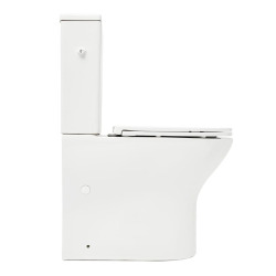 Brevis Combi WC à poser sans bride en céramique compatible PMR avec abattant SoftClose, blanc (SATBRE033RREXVPP)
