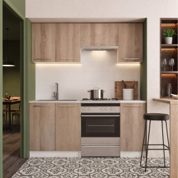 Oak Cuisine complète à assembler 1,8 m (KSETOAK)