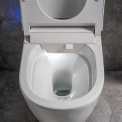Mila WC japonais suspendu chauffant en céramique sans bride, ECO 3/4,5 L, sortie horizontale, blanc (H8215230000001)
