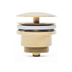 Bonde à écoulement libre pour lavabos, sans trop-plein, or (PZATKAGOLD)