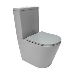 Infinitio WC à poser complet en céramique avec abattant SoftClose, vert mat (SATINF031VPSNLGEM)