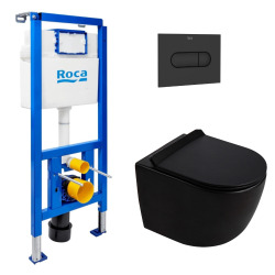 Duofix pack WC bâti-support 112 cm + WC suspendu sans bride Ceramia PixL avec abattant SoftClose + plaque (GEBCEPXBMT03-FR)